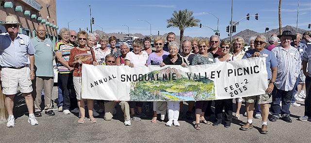 Snoqualmie Valley residents wintering in Arizona gathered on Groundhog's Day for the annual snowbird lunch in Yuma