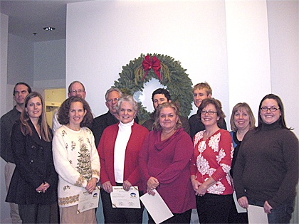 Teachers in attendance at the school board meeting on Thursday