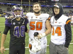 Once they were all together on the football field playing for Mount Si