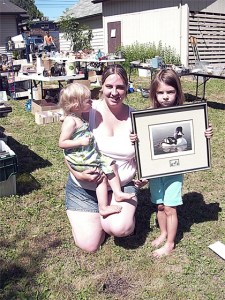 Kristie Hays of North Bend gets some company from daughters Julie