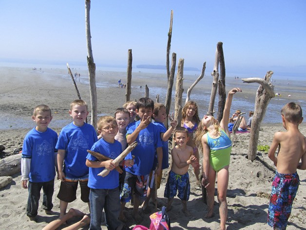 Camp Si View members take a beach field trip