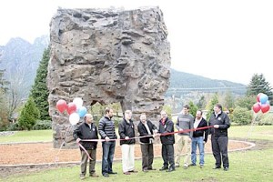 Mayor Ken Hearing was accompanied by city and parks staff and funding partners