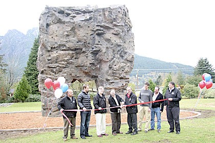 Mayor Ken Hearing was accompanied by city and parks staff and funding partners