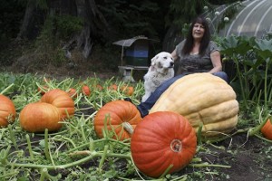 Julie Johnson with dog Buster
