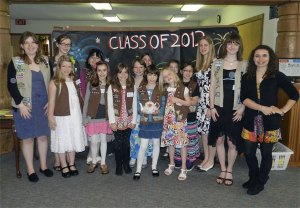 Passing of the tea pot: Pictured are