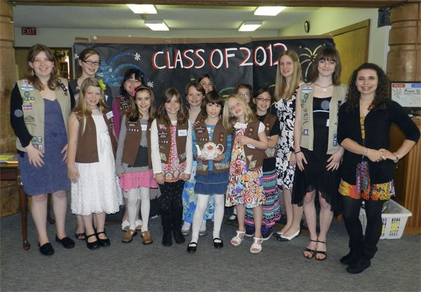 Passing of the tea pot: Pictured are