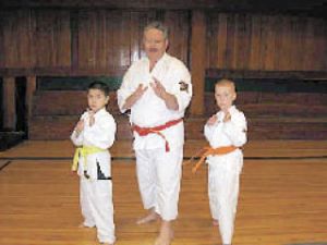 Receiving their new belts