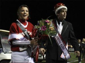 Newly crowned homecoming royals