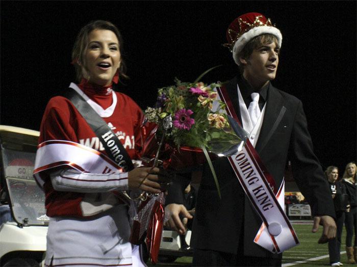 Newly crowned homecoming royals