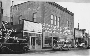 A 1940 view of downtown North Bend show the Unity Lodge
