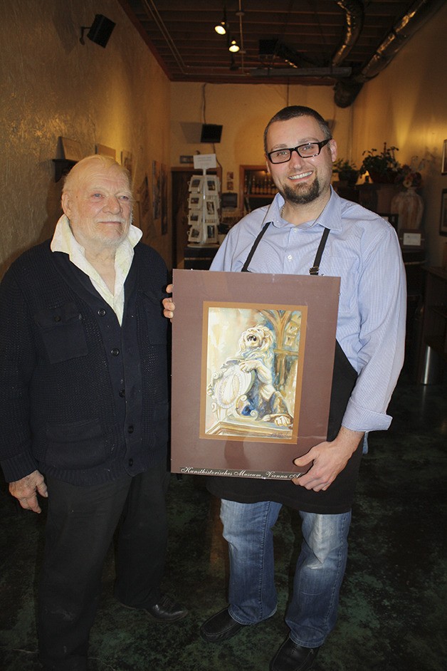 Visions of Europe: Artist Richard Burhans partners with North Bend cafe owner Sinacia Yovanovich to share continental colors