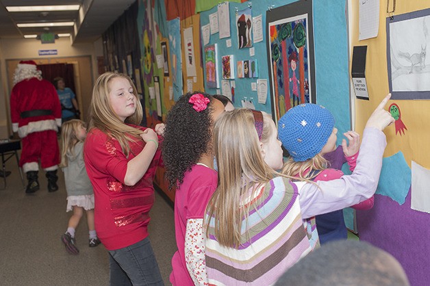 Opstad Elementary students Cora Mark