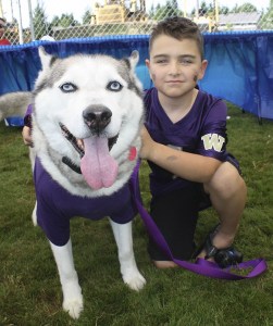 Ethan Robinson hangs out with ‘dog brother’ Avalanche in the dog lookalike contest;  the Amazing Pet Contest returns Saturday