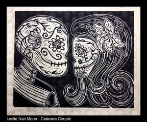 “Calavera Couple” by Leslie Nan Moon of North Bend