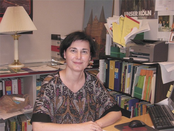 German language teacher Edina Kecse-Nagy was surprised and honored when she received the first annual PTSA educator of the year award.