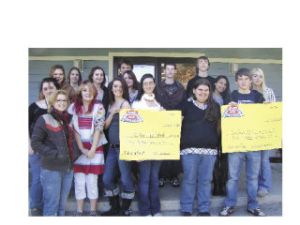 Students in the leadership class at Two Rivers School will use a $500 grant to promote school spirit and community awareness of the school. Students include