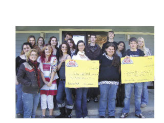 Students in the leadership class at Two Rivers School will use a $500 grant to promote school spirit and community awareness of the school. Students include