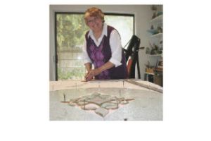 Working on her latest design