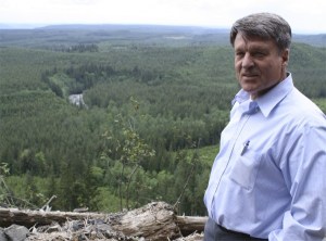 Taking in a view of Black Canyon from a logging-road ledge north of Snoqualmie