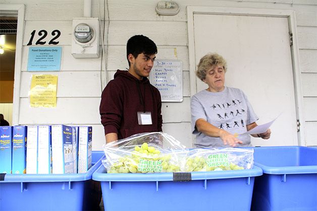 Readying for clients at Mount Si Food Bank’s Summer Cupboard