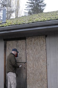 John Taylor re-locks the door to an empty