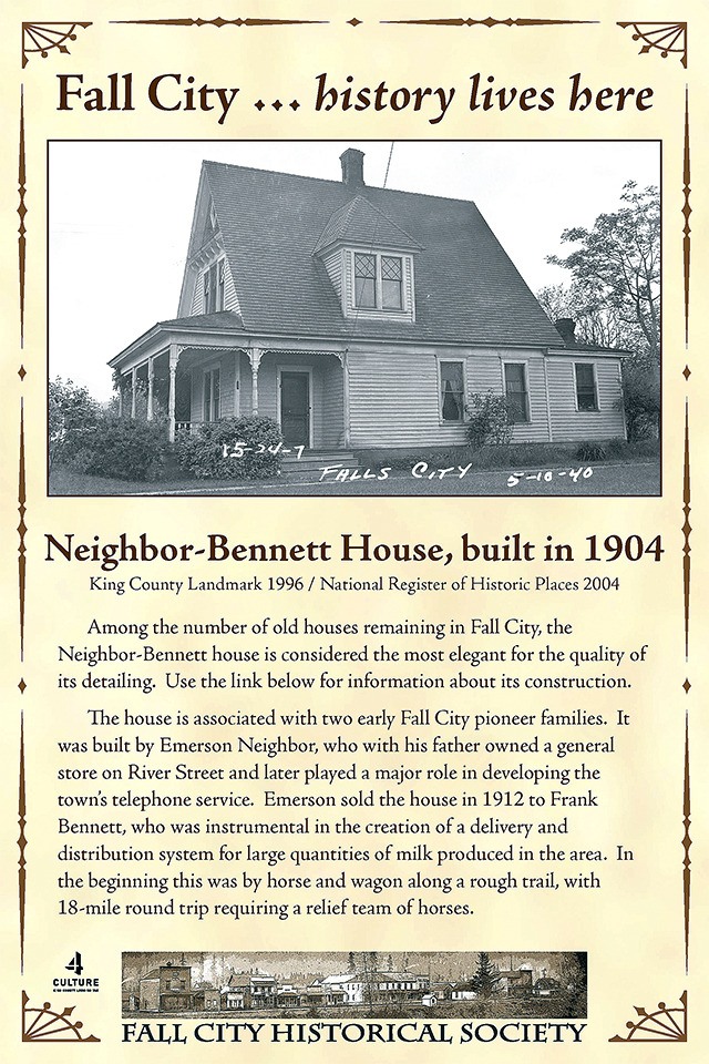 Sample sign for Neighbor-Bennett House