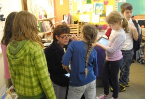 Marianne Bradburn answers her students’ many questions.