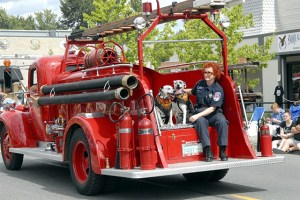 Snoqualmie Fire Department volunteer EMT Cat Cotton and her rescued Dalmatians