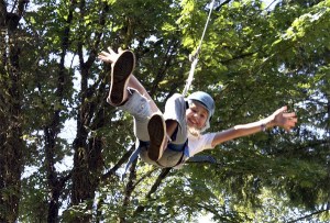Swaying in a giant swing