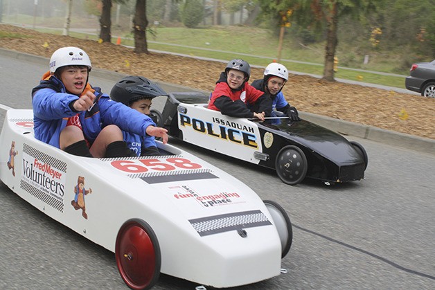 Patrick Lawrenson challenges his driver