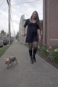 Today’s Hope president Tonya Guinn walks her Yorkshire terrier
