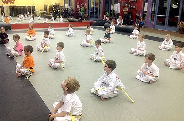 Students at DMW Martial Arts attend the kickathon.