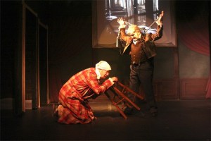 Gary Schwartz and Ed Benson are Scrooge and Marley in a previous Valley Center Stage’s production of “A Christmas Carol.” The holiday classic returns this season.