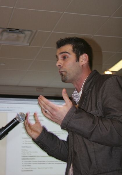 Snoqualmie Ridge resident Jason Wilmot urges city council members to take a hard look at parking at the planned YMCA and community center on Monday