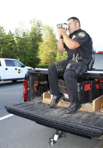 Locking on with a laser gun