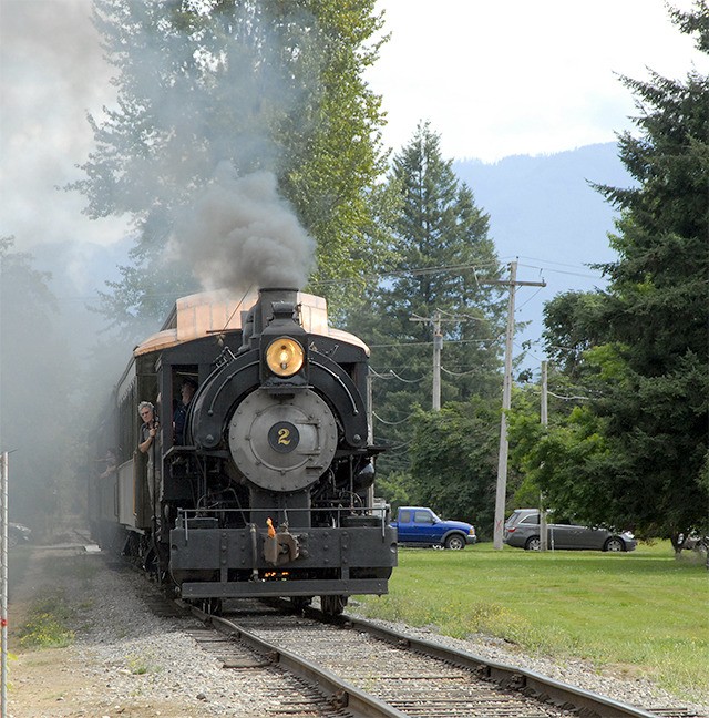 The Santa Cruz Portland Cement Company Locomotive 2 provides steam power for train rides from the Northwest Railway Museum for Railroad Days and through the summer.