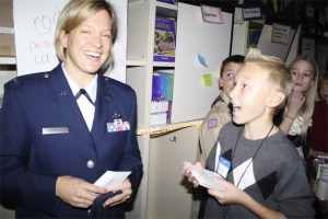 Offering a thank-you card