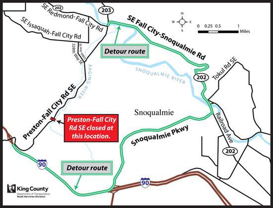 Preston-Fall City Road to be shut down for five days