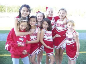 Junior Wildcat Foodball Cheerleaders