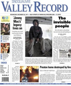 Reporter Carol Ladwig's coverage of homelessness in the Valley picked up two awards in the annual Better Newspaper Contest for Washington publications. 'The Invisible People' ran last December
