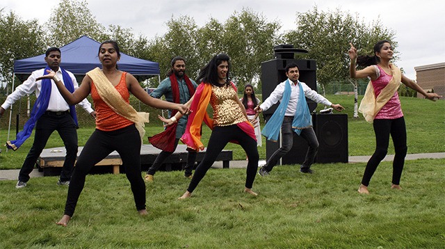 The Pratidhwani dance company performed several dance numbers that flowed together as a story.