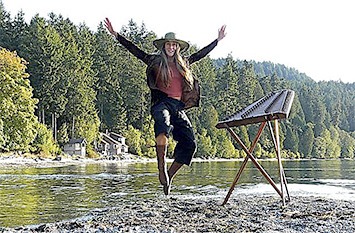 Orcas Island musician Carolyn Cruso performs at Sigillo Cellars Friday evening.