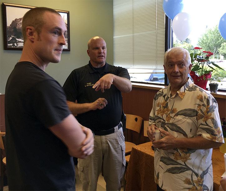 At the July 17 Coffee with a Cop event at the North Bend QFC