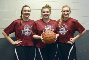 Cedarcrest girls basketball team captains are Kennedy Howell