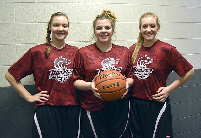 Cedarcrest girls basketball team captains are Kennedy Howell