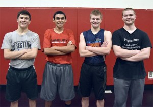 Cedarcrest High School’s wrestling team includes three co-captains
