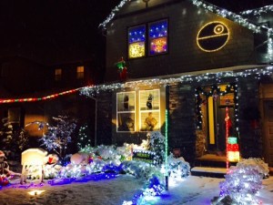 First-place winner in the Snoqualmie holiday lights contest was this Star Wars-themed house at 9221 Ash Ave. S.E.