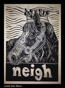 North Bend artist Leslie Nan Moon giving printmaking demos at Sammamish fair