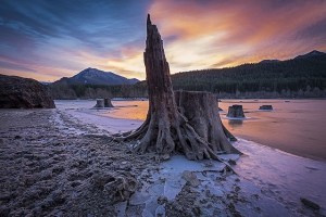 Jim Reitz of North Bend took first place with this image of “sunrise on a chilly morning at Rattlesnake Lake near North Bend