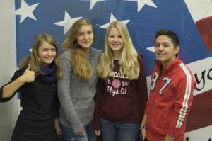 Foreign exchange students attending Cedarcrest for the year are